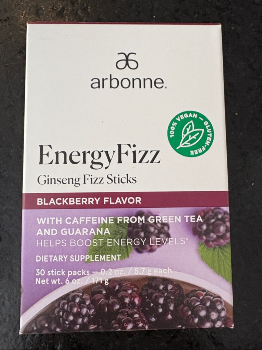 Arbonne EnergyFizz Blackberry Flavor